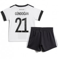 Deutschland Ilkay Gundogan #21 Heimtrikotsatz Kinder WM 2022 Kurzarm (+ Kurze Hosen)